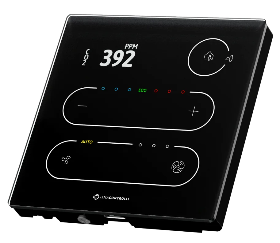 TP-C-DISP-B Touch Point mit Temperatursensor + CO2 Sensor + TFT Display in schwarz