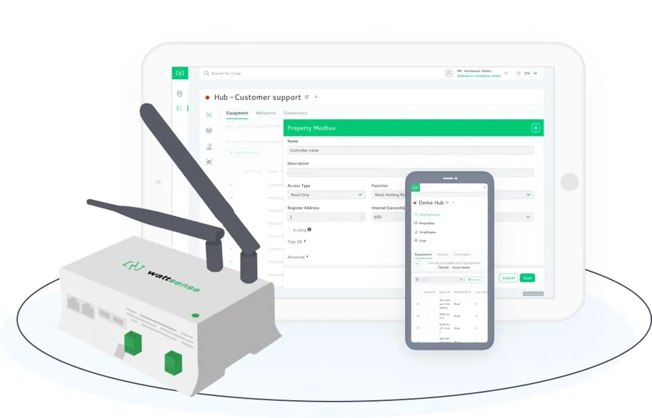 HUB (Bridge)-IoT LoRaWAN out MQTT+BACnet+Modbus 100DP