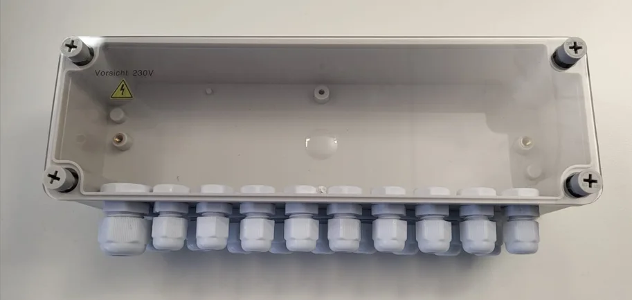 alva-Box mit 8x Triac, 8xTemperatur und 8x Sollwertversteller mit Modbus RTU