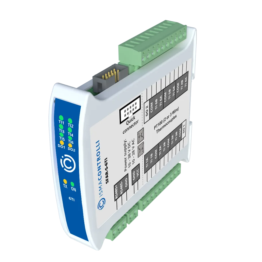 IO-Modul: 6× Temperatureingänge, RS485